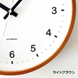 KATOMOKU plywood clock 木製掛け時計（ライトブラウン）km-36M