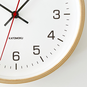 KATOMOKU plywood clock 4 ナチュラル　km-44NA