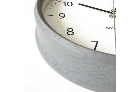 KATOMOKU muku clock 木製掛け時計（グレー）km-57GR