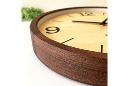 KATOMOKU muku clock 木製掛け時計（ウォールナット）km-137WA