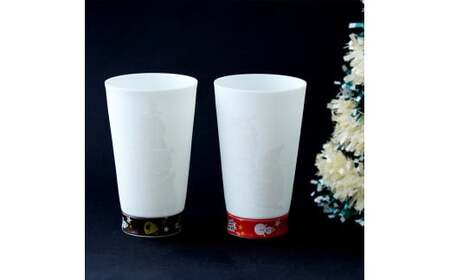 クリスマス マジカルパールシェルタンブラー 2個セット【東洋セラミックス】有田焼 クリスマス グラス カラフル A18-213