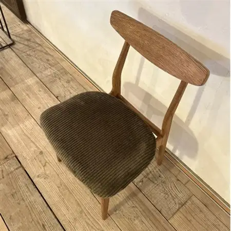 Cordial Dining Chair ブラウンフレーム コーデュロイ オリーブ【SWOF】_雑貨・日用品 椅子・チェア・ソファ 家具・インテリア _【1555809】