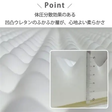 【シングル】日本製 体圧分散プロファイルウレタン敷ふとん100×210cm　HGP-P【1559630】