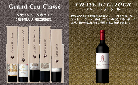 【随時出荷】FD101 福智山ダム熟成 Grand Vin 最高級 赤ワイン 5本 詰め合わせ セット 五大シャトー セット 各750ml 熟成ワイン ワイン 酒 お酒