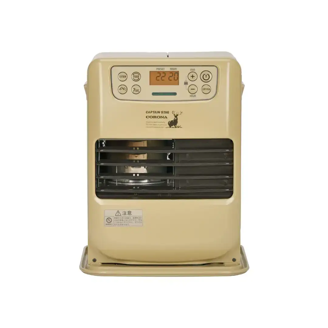石油ファンヒーター ベージュ 7~9畳用 ポータブルバッテリー 電源対応