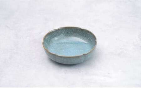 有田焼 貫入輪花深皿（14.5cm）2個セット【梶原大敬 茂正工房】食器 うつわ 器 青磁 多様鉢 作家 35000円 3.5万円 A35-495