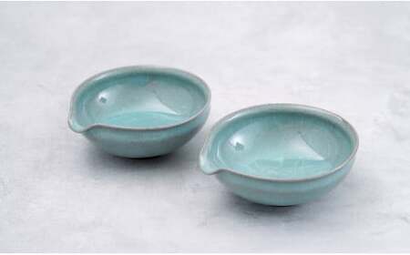有田焼 貫入片口鉢 2個セット【梶原大敬 茂正工房】食器 うつわ 器 青磁 作家 35000円 3.5万円 A35-504