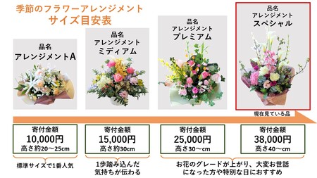 季節のフラワーアレンジメント スペシャル  【 イエロー ・ オレンジ 系】 岩手県 北上市 G0067-YO  （ パルテール )  花 観賞用 アレンジ プレゼント ギフト 誕生日 お祝い クリスマス 卒業 入学 バレンタインデー ホワイトデー 贈答 母の日 父の日 敬老の日 感謝 退院 快気祝い プロポーズ ご褒美 生花 季節の花 赤 白 黄色 ピンク オレンジ 青 紫 寄せ植え 鉢植え ガーデニング 庭 玄関 リビング 部屋 客間 オフィス 開店祝い 周年祝い 退職祝い 就職祝い 還暦 成人 記念日 花 
