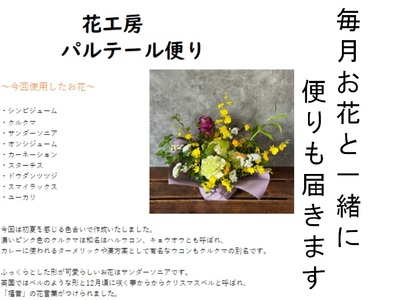 【定期便 / 毎月4回 計48回 お届け】季節のフラワーアレンジメントA 12ヶ月 定期便 岩手県 北上市 W0039  （ パルテール )  花 観賞用 アレンジ プレゼント ギフト 誕生日 お祝い クリスマス 卒業 入学 バレンタインデー ホワイトデー 贈答 母の日 父の日 敬老の日 感謝 退院 快気祝い プロポーズ ご褒美 生花 季節の花 赤 白 黄色 ピンク オレンジ 青 紫 寄せ植え 鉢植え ガーデニング 庭 玄関 リビング 部屋 客間 オフィス 開店祝い 周年祝い 退職祝い 就職祝い 還暦 成人 記念日 花 