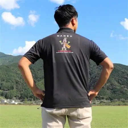 【限定】宮西達也先生『タケノコマン』デザインポロシャツ　ブラック　Sサイズ　(男女兼用)【1561293】