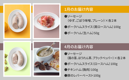 【4回頒布会】季節のソーセージとハムのバラエティセット｜自家製ソーセージハム男　ソーセージハムソーセージハムソーセージハムソーセージハムソーセージハムソーセージハム