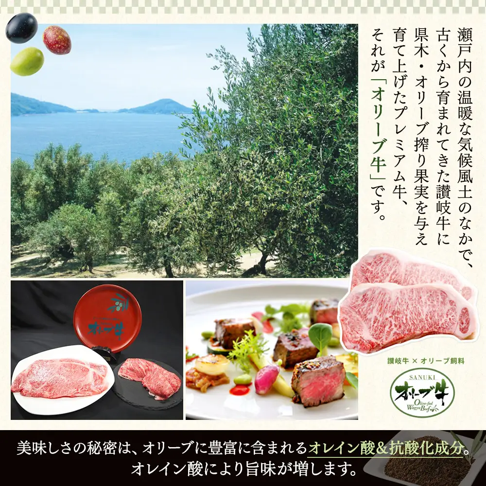 オリーブ牛金ラベル　サーロインステーキ1kg