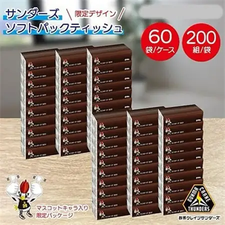 【太田市の人気モノセット】サンダーズ応援ティッシュ×クラフトビールCHROA【複数個口で配送】_酒・アルコール  ビール   雑貨・日用品 ティッシュ 日用品 _【配送不可地域：離島・沖縄県】【4014404】