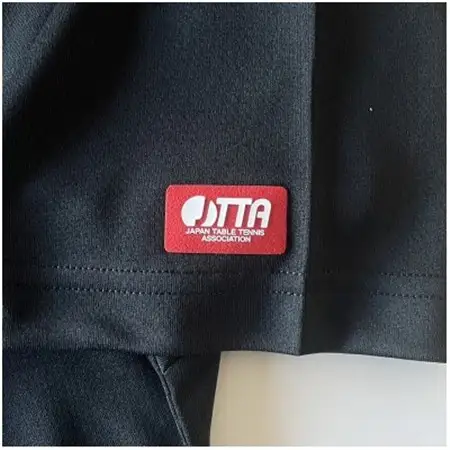 JTTA公認　卓球ユニフォーム【男女兼用(ドライ):Mサイズ】アルファベット　T　ブラック_装飾品・工芸品  洋服 _【1566751】