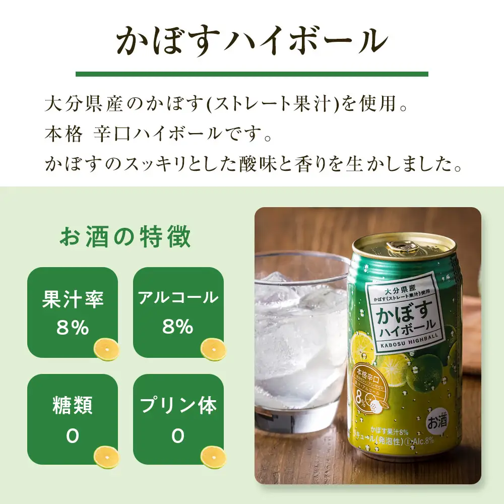 かぼすハイボール 24本・かぼすハイボールライト 24本 計48本 セット