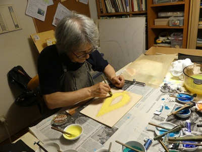 藤田泉オリジナル版画【北杜の宴シリーズ】-水の宴-　オリジナル版画 北杜の宴シリーズ 水の宴 北杜の彩り世界 木版画 版画 美術 芸術 アート インテリア 藤田泉 Zum ORIGINAL ギフト 贈り物 山梨県 北杜市 [h282]