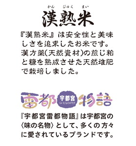 栃木県産コシヒカリ 「漢熟米」20kg（5kg×4）