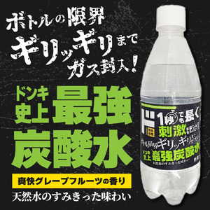 ド情熱価格 強炭酸水 グレープフルーツ味 500ml×48本（2ケース）炭酸水 割り材 グレープフルーツ 500ml 48本 フレーバー