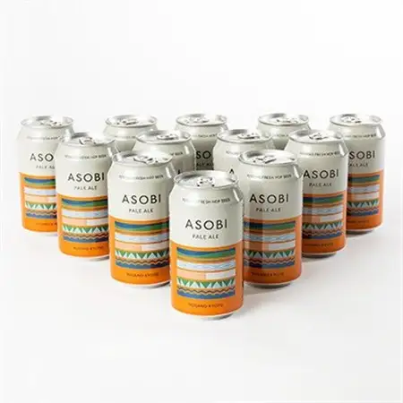 【毎月定期便】【与謝野町産ホップ使用クラフトビール】 ASOBI　350ml ×12本セット全6回_酒・アルコール 地ビール ビール   定期便 定期便  _【4058786】