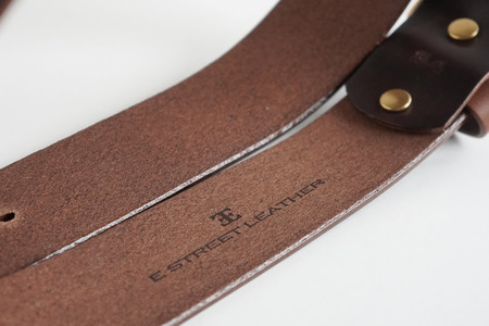 E STREET LEATHER ホーウィン・クロムエクセル 4cm幅 レザーベルト ブラウン（30インチ 76.5cm） 【star007-1-01】