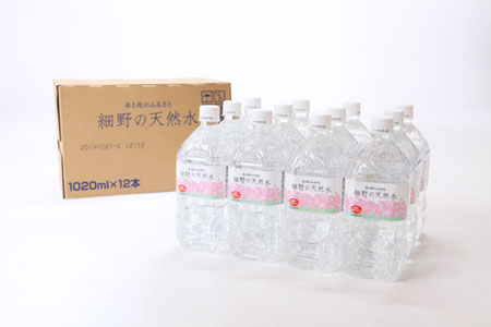 【定期便・霧島連山天然水 年12回】ミネラルたっぷり中硬水 細野の天然水1,020ml×12本×12回 ミネラルウォーター