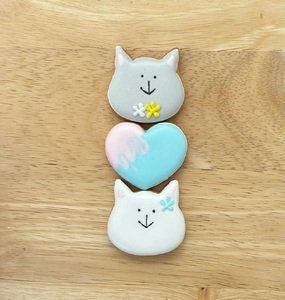 ネコ&ハート3個入り 5セット