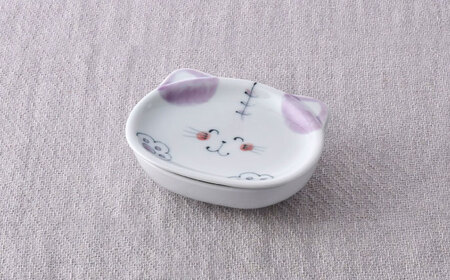 【波佐見焼】ねこ かわいい動物型の蓋物【松幸陶芸】[HB57]
