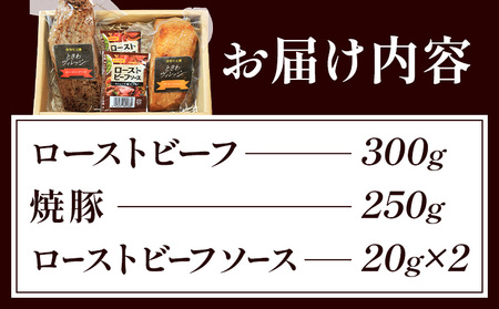 【びんご圏域連携】峠下牛ローストビーフと手作り焼豚の詰め合わせ 肉