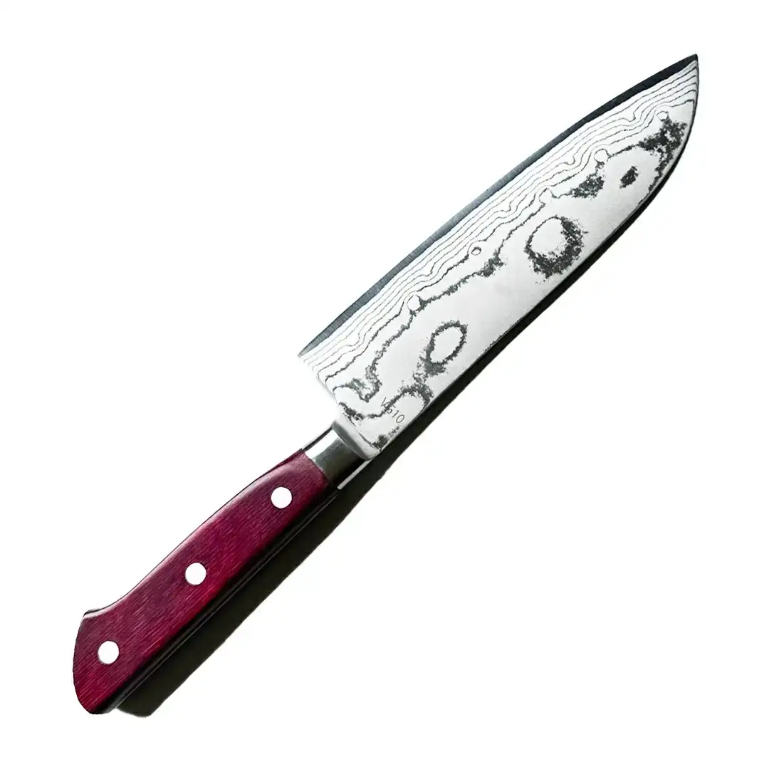 [成水] ダマスカスv金10号割込 三徳包丁 刃部17cm キッチンツール ダマスカス 調理器具 料理包丁 【043S019】