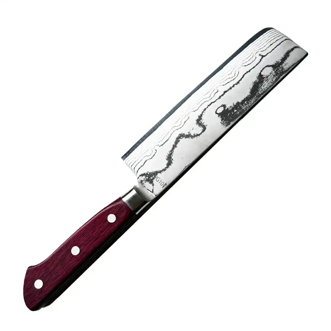 [成水] ダマスカスv金10号割込 菜切包丁 刃部16cm キッチンツール ダマスカス 調理器具 料理包丁 【040S029】