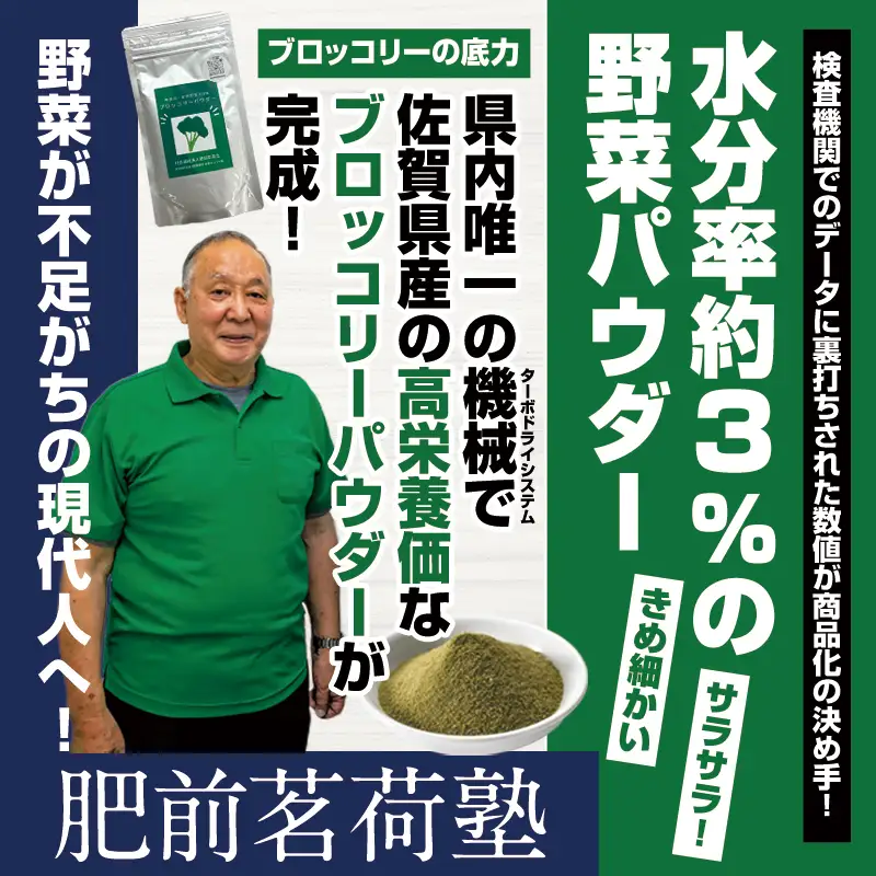 新鮮 朝採れ ブロッコリーパウダー100g 栄養補助 機能性食品 濃縮 葉酸 ビタミン 離乳食 6次化商品 お菓子作り 野菜不足 社会福祉 就労支援 佐賀県 小城市 A080-024