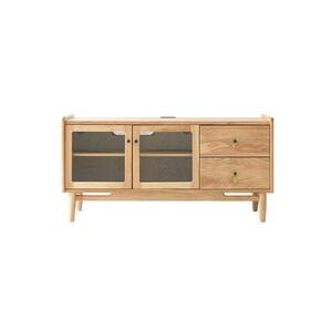 旭川家具 MUKU工房オリジナル ジャム テレビ台 ハイ 120 北海道ナラ 【 国産 無垢 インテリア 木製 収納 コンパクト テレビボード テレビ台 ハイボード AVボード リビング 北海道 】 _04578