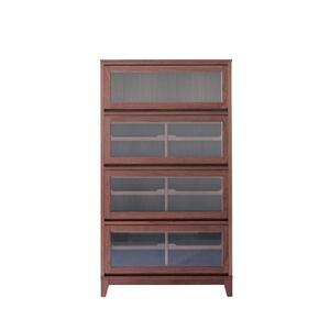 旭川家具 山室家具製作所 ココ キャビネット4段 ウォールナット 【 国産 無垢 インテリア 木製 ナチュラル キャビネット 食器棚 キッチンボード 収納 キッチン 北海道 】_04584