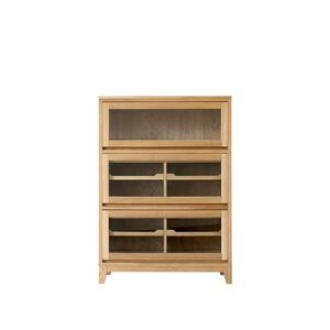 旭川家具 山室家具製作所 ココ キャビネット3段 北海道ナラ 【 国産 無垢 インテリア 木製 ナチュラル キャビネット 食器棚 キッチンボード 収納 キッチン 北海道 】_04585