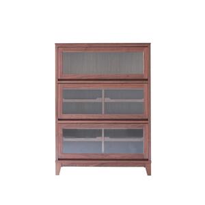 旭川家具 山室家具製作所 ココ キャビネット3段 ウォールナット 【 国産 無垢 インテリア 木製 ナチュラル キャビネット 食器棚 キッチンボード 収納 キッチン 北海道 】_04586