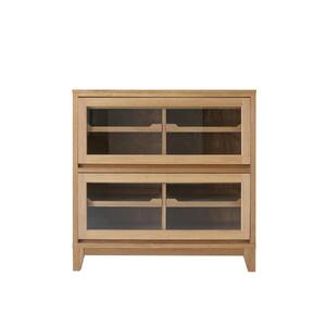 旭川家具 山室家具製作所 ココ キャビネット2段 北海道ナラ 【 国産 無垢 インテリア 木製 ナチュラル キャビネット 食器棚 キッチンボード 収納 キッチン 北海道 】_04587