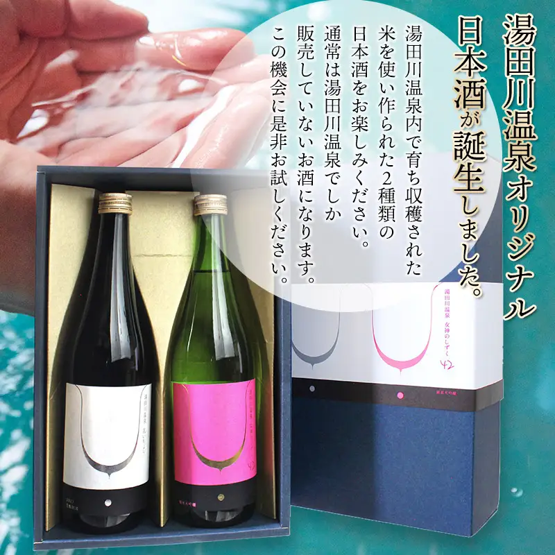 湯田川温泉オリジナル日本酒2本セット　純米大吟醸「女神のしずく42」　生酛純米「乳いちょう」 各720ml×1本　合同会社つかさや旅館