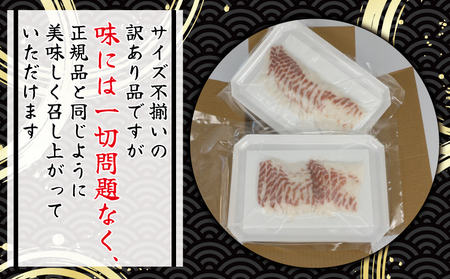 訳あり 真鯛 スライス 280g 宇和島プロジェクト 鯛 D010-071015