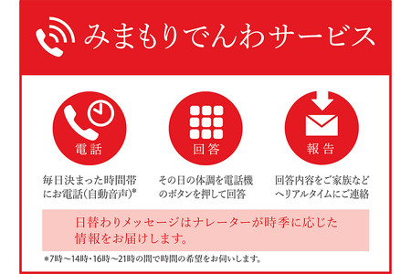 郵便局のみまもりサービス「みまもりでんわサービス」(携帯電話) 6か月