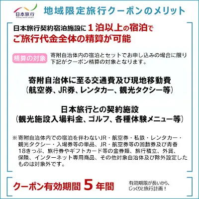 沖縄県久米島町　日本旅行　地域限定旅行クーポン30万円分 観光