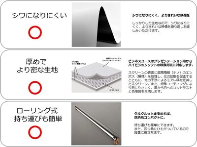 キャンプスクリーン1枚 CS-100HD W2214×H1305 キャンプで映画 キャンプで動画 キャンプでエンターテイメント キャンプを楽しむ必需品
