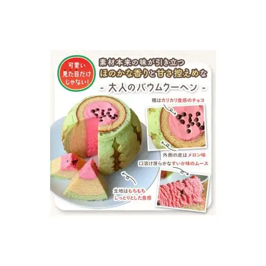 すいかバウムと極上桃バウムのセット