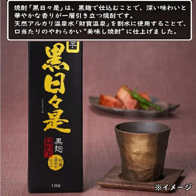 2758 芋焼酎 紙パック6本『黒日々是（芋）』温泉水仕立ての焼酎 KN021-004 酒 アルコール