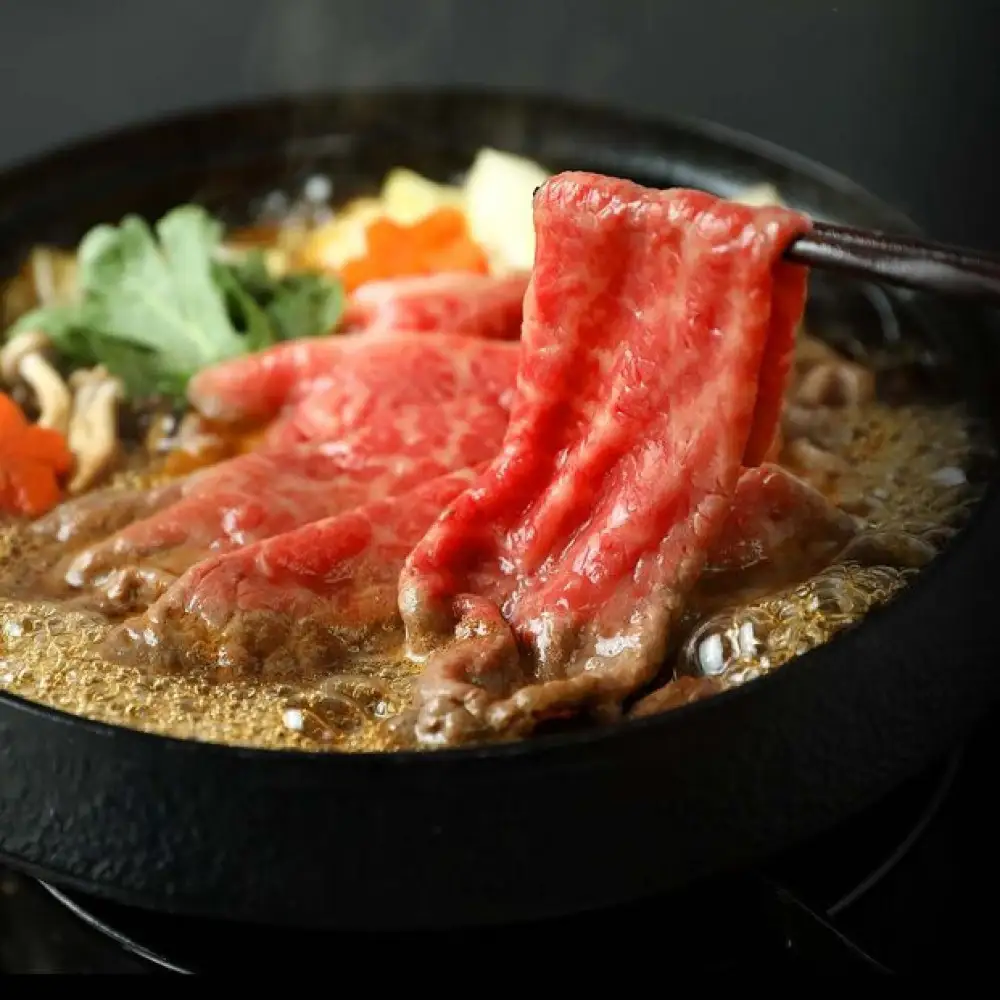 ＜和牛セレブ＞鳥取和牛 ロース ・ モモ2種すき焼き(230g・黒折)