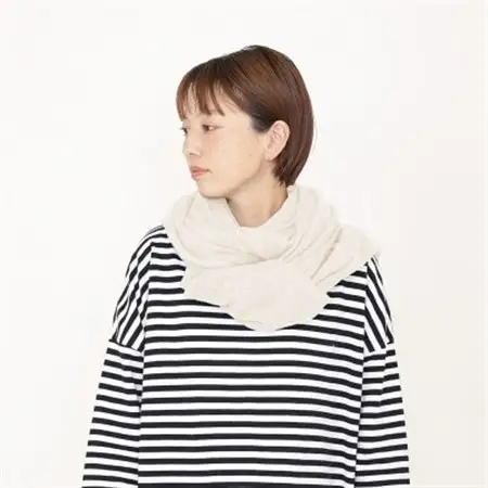 【 OTA KNIT 】ふわふわガーゼ  ファーカシミヤ  ショール(オフ白)_装飾品・工芸品 ショール・ストール 服飾小物 _【1568328】