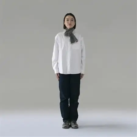 【 OTA KNIT 】TRAVEL SCARF トラベルマフラー(無地 グレー × オートミール)_装飾品・工芸品 マフラー・手袋 服飾小物 _【1568543】