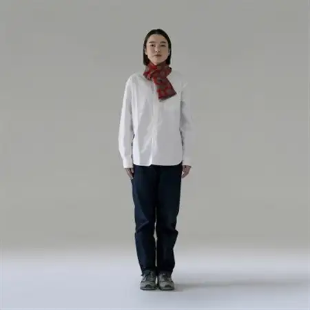 【 OTA KNIT 】TRAVEL SCARF トラベルマフラー(dot レッド × グレー)_装飾品・工芸品 マフラー・手袋 服飾小物 _【1568546】