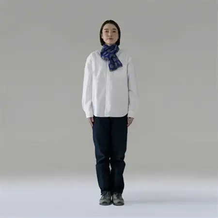 【 OTA KNIT 】TRAVEL SCARF トラベルマフラー(dot ブルー × グレー)_装飾品・工芸品 マフラー・手袋 服飾小物 _【1568547】