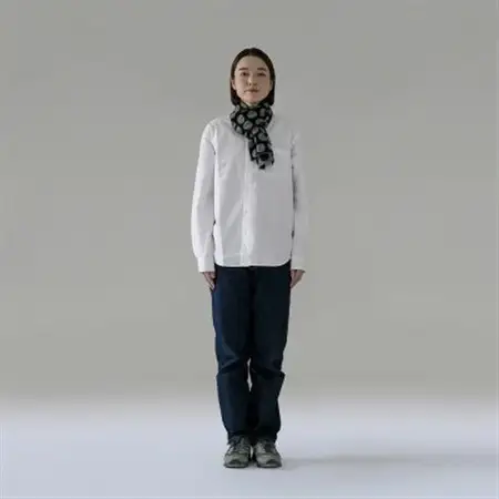 【 OTA KNIT 】TRAVEL SCARF トラベルマフラー(dot ネイビー × グレー)_装飾品・工芸品 マフラー・手袋 服飾小物 _【1568548】