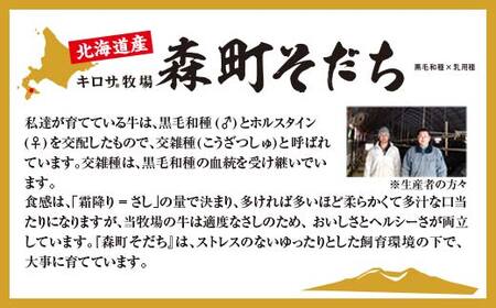 【1月発送】北海道森町産銘柄牛【キロサ牧場森町そだち】 切り落としミックス1kg mr1-0746-1